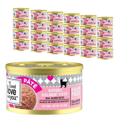 Picture of "I and love and you" Naked Essentials Canned Wet Cat Food - Grain Free, Salmon + Chicken, 3-Ounce, Pack of 24 Cans