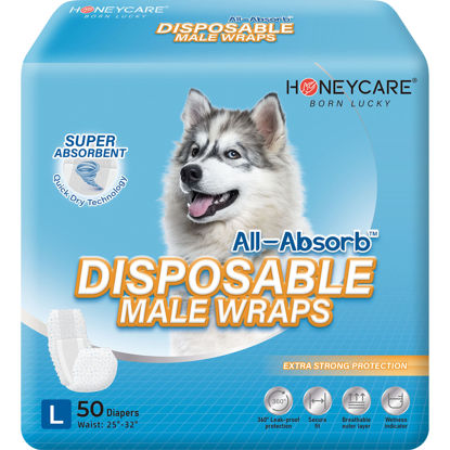 Picture of All-Absorb A24 Male Dog Wrap, 50 Count, Large