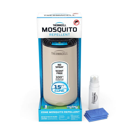 Picture of Thermacell Patio Shield Mosquito Repeller; Highly Effective Mosquito Repellent for Patio; No Candles or Flames, DEET-Free, Scent-Free, Bug Spray Alternative; Includes 12-Hour Refill