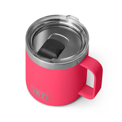 Picture of YETI Rambler 14 oz Mug, Vacuum Insulated, Stainless Steel with MagSlider Lid, Bimini Pink