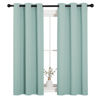 Picture of NICETOWN Window Curtain Panels, Thermal Insulated Solid Grommet Blackout Draperies/Drapes for Loft, Dorm (Aqua, One Pair, 34 by 54-inch)