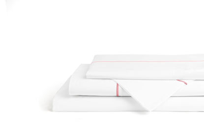 Picture of 100% Cotton Marrow Percale Sheet Set, Queen Size, English Rose, 4 Pieces - 1 Breathable Flat Sheet, 1 Deep Pocket Fitted Sheet and 2 Pillowcases, Crisp Cool and Strong Bed Linen