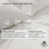 Picture of 100% Cotton Marrow Percale Sheet Set, Queen Size, English Rose, 4 Pieces - 1 Breathable Flat Sheet, 1 Deep Pocket Fitted Sheet and 2 Pillowcases, Crisp Cool and Strong Bed Linen