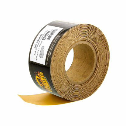 Picture of Dura-Gold Premium 240 Grit Gold PSA Longboard Sandpaper 20 Yard Long Continuous Roll, 2-3/4" Wide - Self Adhesive Stickyback Sandpaper for Automotive, Woodworking Air File Sanders, Hand Sanding Blocks