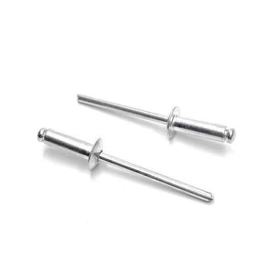Picture of ISPINNER 100pcs 5/32" x 1/2" Aluminum Blind Rivets, 4 x 12.7mm Pop Rivets, Pack of 100 (Silver)