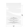 Picture of 100 Count - 18" x 24", Self Seal 1.6 Mil Clear Plastic Poly Bags with Suffocation Warning for Clothing, T-Shirts, Pants-Resealable Adhesive,Not Strong