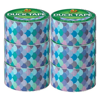 Picture of Duck Brand 241791_C Duck Printed Duct Tape, 6-Roll, Mermaid