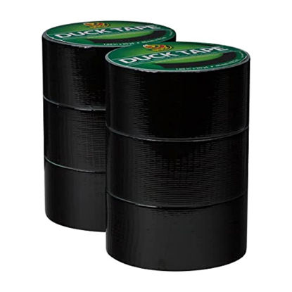 Picture of Duck Brand 1265013_C Duck Color Duct Tape, 6-Roll, Black