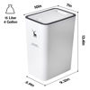 Picture of XPIY Trash Can with Lid, 2 Pack 4 Gallons/15 Liters Garbage Can with Press Top, Small Trash Can Dog Proof, Plastic Trash Bin, Waste Basket for Bathroom|Kitchen|Bedroom|Office|Living Room|Study