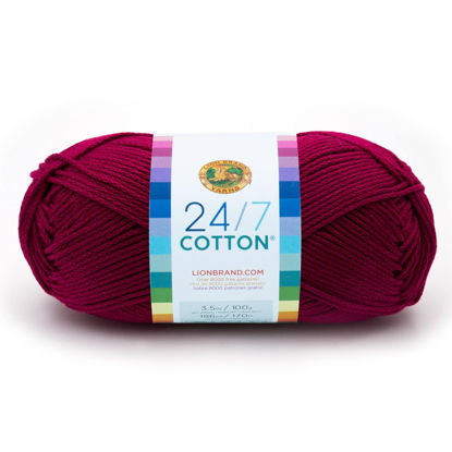 Picture of (1 Skein) 24/7 Cotton® Yarn, Magenta