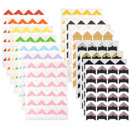 Picture of 360 Count Self-Adhesive Acid Free Photo Corners for Scrapbooks Memory Books (Multicolor)