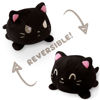 Picture of TeeTurtle - The Original Reversible Cat Plushie - Black - Cute Sensory Fidget Stuffed Animals That Show Your Mood