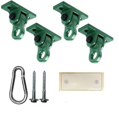 Picture of ABUSA Heavy Duty Green Swing Hangers Screws Bolts Included Over 5000 lb Capacity Playground Porch Yoga Seat Trapeze Wooden Sets Indoor Outdoor (4 Pack)