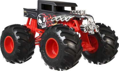 Picture of Hot Wheels Monster Trucks, Oversized Monster Truck Bone Shaker, 1:24 Scale Die-Cast Toy Truck with Giant Wheels and Cool Designs