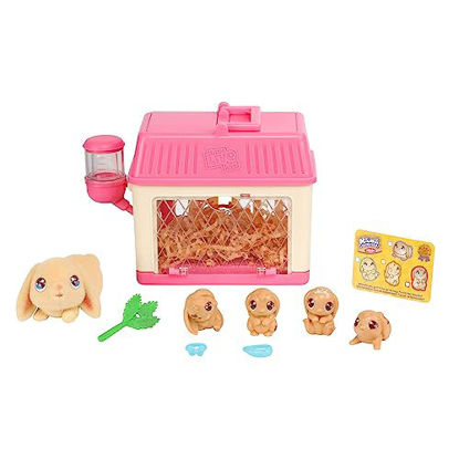 Picture of Little Live Pets - Mama Surprise Minis. Feed and Nurture a Lil' Bunny Inside Their Hutch so she can be a Mama. She has 2, 3, or 4 Babies with Surprise Accessories to Dress Up The Babies