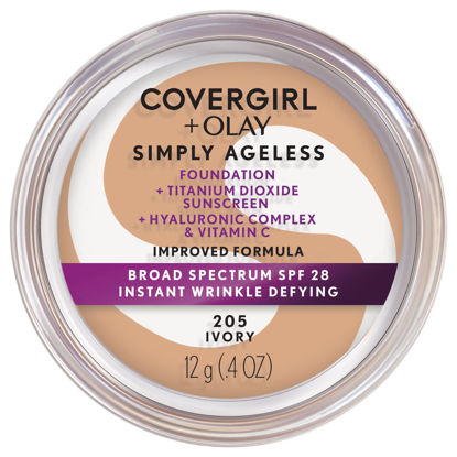 Picture of COVERGIRL+OLAY Simply Ageless Instant Wrinkle-Defying Foundation, 205 Ivory
