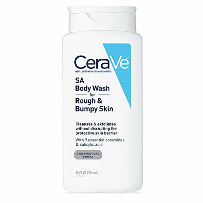 Picture of CeraVe Body Wash with Salicylic Acid | Fragrance Free Body Wash to Exfoliate Rough and Bumpy Skin | Allergy Tested | 10 Ounce