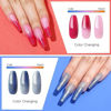 Picture of MEFA Color Changing Gel Nail Polish Set 6 Colors, Glitter Temperature Mood Changing Blue Pink Purple Red Orange Changed Ombre Soak Off Nail Art Design Kit Manicure at Home DIY Special Gifts for Women Girls