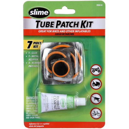 Picture of Slime 1022-A Tube Rubber Patch Kit, For Bikes And Other Inflatables, Contains, 5 Patches, Scuffer And Glue