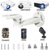 Picture of 2-Be-Best Universal Projector Wall Mount Angle Adjustable 360°Rotation 7.8” Length 7.7 lbs Load Projector Hanger with Mounting Screw Thread Adapters as Mini Projector Camera Camcorder Mount White