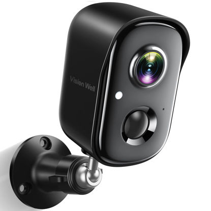 Picture of Security Cameras Wireless Outdoor, 1080P Battery Powered AI Motion Detection Spotlight Siren Alarm WiFi Surveillance Indoor Home Camera, Color Night Vision, 2-Way Talk, Waterproof, Cloud/SD Storage