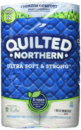Picture of Quilted Northern Quilted Northern Ultra Soft & Strong Toilet Paper, 8 Mega Rolls, 8 = 32 Regular Rolls, 8 Count