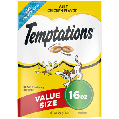 Picture of Temptations Classic Crunchy and Soft Cat Treats, Tasty Chicken, Multiple Sizes