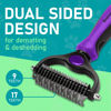 Picture of Maxpower Planet Pet Grooming Brush - Double Sided Shedding and Dematting Undercoat Rake, Dog Grooming Brush, Dog Shedding Brush, Cat Grooming Brush, Dog Comb, Cat Brush for Long Haired Cats, Purple