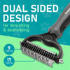 Picture of Maxpower Planet Pet Grooming Brush - Double Sided Shedding and Dematting Undercoat Rake Comb for Dogs and Cats,Extra Wide, Gray, Dog Grooming Brush, Dog Shedding Brush