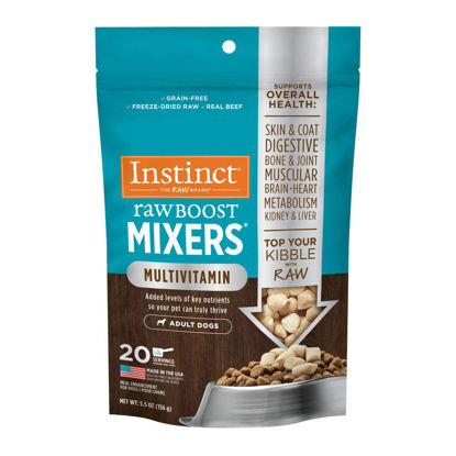 Picture of Instinct Raw Boost Mixers Freeze Dried Raw Dog Food Topper, Grain Free Dog Food Topper with Functional Ingredients 5.5 Ounce (Pack of 1)