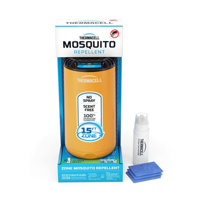 Picture of Thermacell Patio Shield Mosquito Repeller; Highly Effective Mosquito Repellent for Patio; No Candles or Flames, DEET-Free, Scent-Free, Bug Spray Alternative; Includes 12-Hour Refill