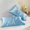 Picture of BEDELITE Satin Silk Pillowcase for Hair and Skin, Blue Pillow Cases Standard Size Set of 2 Pack, Super Soft Pillow Case with Envelope Closure (20x26 Inches)