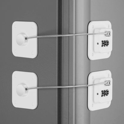 GetUSCart- 2 Pcs Fridge Lock, Refrigerator Lock, Secure Your Fridge with  Our Combination Lock!, no Keys Needed! This Pantry Lock Works on fridges,  freezers, cabinets, Drawers, and Even Toilet Seats.