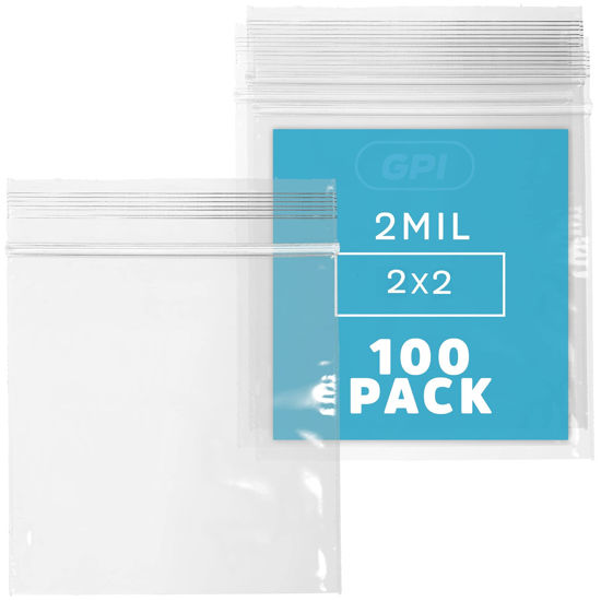 2x2 Plastic Zip Top Bags (Pack of 100) | small ziplock bags for jewelry |  We have Jewelry Baggies!