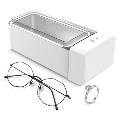 Picture of 2023 Ultrasonic Jewelry Cleaner, Jewelry Cleaner with 42kHZ 20OZ(600ml) Stainless Steel Tank for Eye Glasses, Watches, Earrings, Ring, Necklaces, Coins, Razors