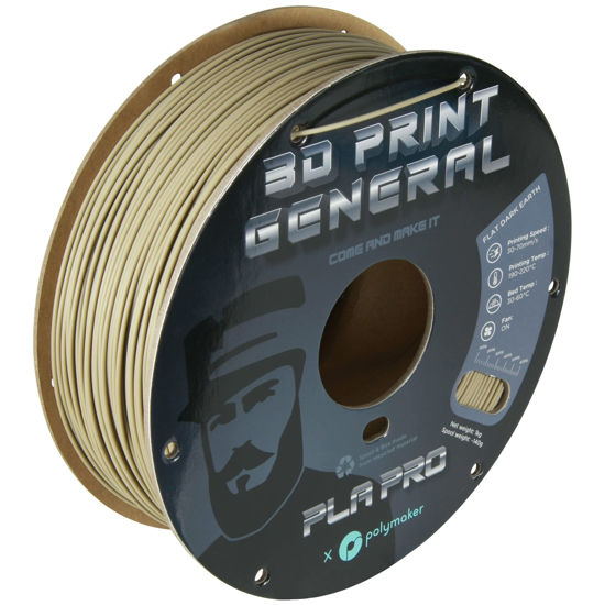 Picture of Polymaker PLA PRO Filament 1.75mm 3D Print General Flat Dark Earth Creator Spool 1kg - PolyLite 1.75 PLA Filament PRO Tough & High Rigidity 3D Printing PLA Filament FDE