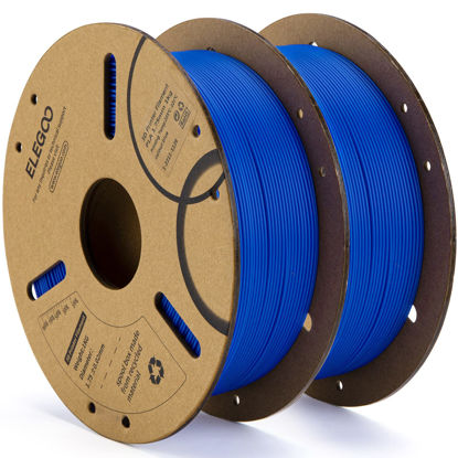 Picture of ELEGOO PLA Filament 1.75mm Dark Blue 2KG, 3D Printer Filament Dimensional Accuracy +/- 0.02mm, 2 Pack 1kg Cardboard Spool(2.2lbs) 3D Printing Filament Fits for Most FDM 3D Printers