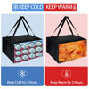 Picture of CIVJET Insulated Pizza Delivery Bag for Carry Hot, 24" x 24" x 14" Pizza Carrier Warmer, Insulated Food Delivery Bag, Insulated Grocery Bags for Catering（Black, 1-Pack）