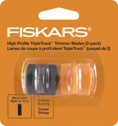 Picture of Fiskars 01-001555J TripleTrack High Profile Replacement Blades Cut/Score Style I, 1.5x1.5x1 Inch, Black and Orange