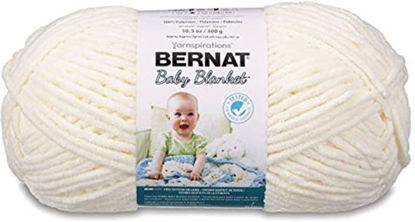 Picture of Bernat Baby Blanket BB Vanilla Yarn - 1 Pack of 10.5oz/300g - Polyester - #6 Super Bulky - 220 Yards - Knitting/Crochet