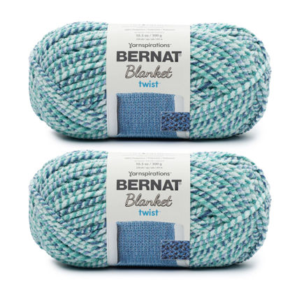 Picture of Bernat Blanket Twist Making Waves Yarn - 2 Pack of 300g/10.5oz - Polyester - 6 Super Bulky - 220 Yards - Knitting/Crochet