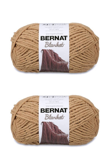 Picture of Bernat Blanket Sand Yarn - 2 Pack of 300g/10.5oz - Polyester - 6 Super Bulky - 220 Yards - Knitting/Crochet