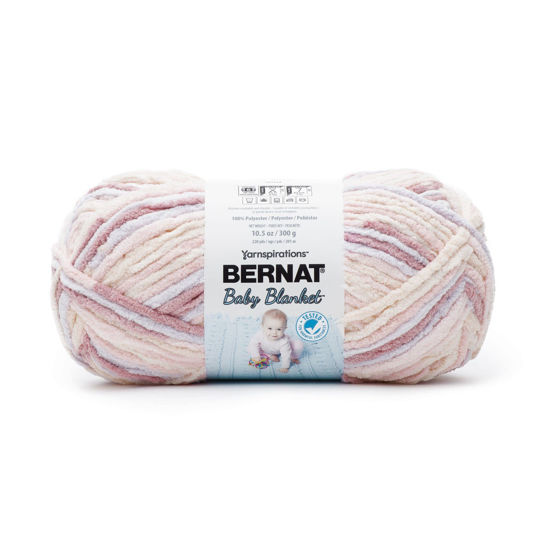 Picture of Bernat Baby Blanket 300g Raspberry Kisses Yarn - 1 Pack of 300g/10.5oz - Polyester - 9 Super Bulky - Knitting/Crochet