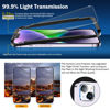 Picture of QHOHQ 3 Pack Screen Protector for iPhone 14 Plus 6.7 Inch with 3 Pack Tempered Glass Camera Lens Protector, Ultra HD, 9H Hardness, Case Friendly [Easy to Install Frame]