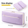 Picture of EASTHILL Big Capacity Pencil Case Pencil Pouch School Supplies for College Students Office Simple Stationery Pencil Holder Bag Teen Girls Women-Purple