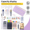 Picture of EASTHILL Big Capacity Pencil Case Pencil Pouch School Supplies for College Students Office Simple Stationery Pencil Holder Bag Teen Girls Women-Purple