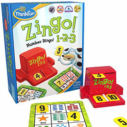 Picture of Think Fun Zingo 1-2-3 Number Bingo Game for Age 4 and Up - Award winner and Toy of the Year Nominee (7703)