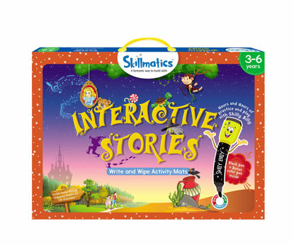 Picture of Skillmatics Educational Game - Interactive Stories, Reusable Activity Mats with 2 Dry Erase Markers, Gifts for Ages 3 to 6