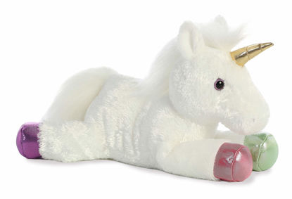 Picture of Aurora® Adorable Flopsie™ Prism Unicorn™ Stuffed Animal - Playful Ease - Timeless Companions - White 12 Inches