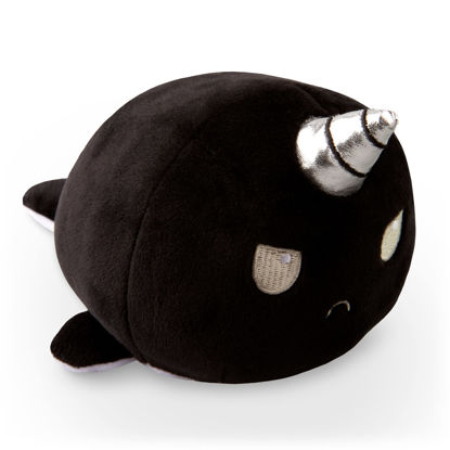 Picture of TeeTurtle - The Original Reversible Narwhal Plushie - White + Black - Cute Sensory Fidget Stuffed Animals That Show Your Mood
